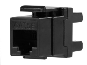 Moduł keystone RJ45 UTP kat.5e nieekranowany tylny montaż czarny NEKU