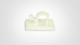 Spinka do kabli 3mm Samoprzylepny 13 x 13 x 5mm materiał: Nylon 66 Naturalny Spinka do kabli