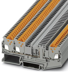 Disconnect terminal, IDC connection, 0.25-1.5 mm², 3 pole, 17.5 A, 6 kV, gray, 3050413