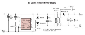 Isolated Flyback Switching Regulator with 5V Output