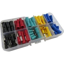 Konektory okrągłe izolowane - zestaw 100 sztuk