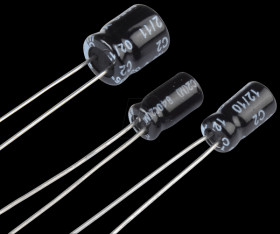 Sub-miniature electrolytic capacitor, radial, 0.15 µF/63 volt