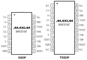 ±15kV ESD-Protected, 2.5V, 1µA, 460kbps, RS-232-Compatible Transceivers