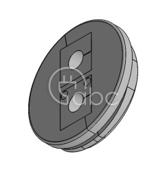 Przepust kablowy dzielony KEL-QTA 50 B, na 2 moduły QT małe, 43626