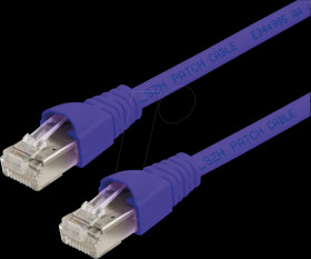 100008036 Patch cord RJ45 Cat.6A S/FTP 0,5 m purple