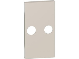 LIVING NOW Plakietka gniazda TV - 2 otwory - 2 moduły - piaskowy beż KM25M2 LEGRAND
