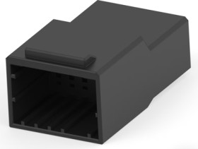 Plug housing, 12 pole, pitch 2.5 mm, straight, black, 2-1318115-6