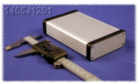 Aluminum enclosure, (L x W x H) 120 x 78 x 27 mm, natural, IP54, 1455J1201