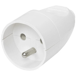 Gniazdo przenośne na kabel 2P+Z białe