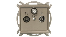 Sonata Gniazdo Antenowe Rtv-Sat Przelotowe Szampański Złoty Gpa-Rsp/M/39