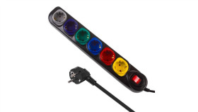 Listwa Zasilająca Maclean, Przedłużacz 6 Gniazd, Z Włącznikiem, 250Vac/10A,...