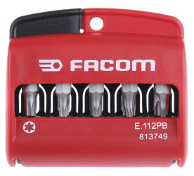 Zestaw końcówek do wkrętaka Torx l. elementów: 10 Wiertło Facom