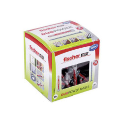 Fischer 538255 DuoPower Plug 50pcs 6x50mm 2-component design strong grip