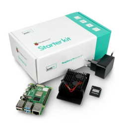 Zestaw justPi z Raspberry Pi 4B WiFi 8GB RAM + 32GB microSD + akcesoria - obudowa z dwoma wentylatorami