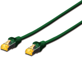 Patch cable, RJ45 plug, straight to RJ45 plug, straight, Cat 6A, S/FTP, LSZH, 10 m, green, DK-1644-A-100/G
