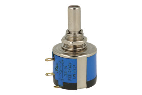 Potencjometr; helipot; osiowy; wieloobrotowy; TSR-01-502R, 5Kohm; 5kohm; liniowa; 5%; 2W; oś fi 6,35mm; 20,6mm; metal; gładka; 1