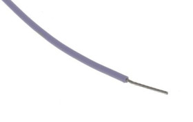 Przewód do urządzeń PTFE PTFE Fioletowy, 100m 0,08 mm² 7/0,12 mm, 300 V, -75 → +200C, Ø 0.71mm, RS PRO BS3G210