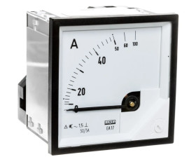 Amperomierz analogowy pršdu zmiennego tablicowy EA17 72x72, 50/100 do współpracy z przekładnikiem 50/5