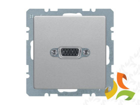 BERKER Q.1/Q.3/Q.7 Gniazdo multimedialne VGA (zaciski śrubowe) aluminium aksamit lakierowany 3315416084 HAGER