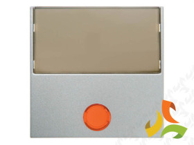 B.Kwadrat/B.7 Klawisz z podświetleniem z dużym polem opisowym do wyłączników 1 pojedynczy z 5-cioma soczewkami aluminium mat lak