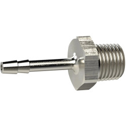Screw-in hose nozzle, L 44 mm, 25 bar, brass, nickel-plated, for hose, 134193