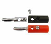 Wtyk banan plastikowy skręcany czarny Lx 1026/black