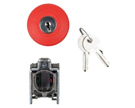 Przycisk bezpieczeństwa 22mm 1Z 1R IP66 klucz XB4BS9445