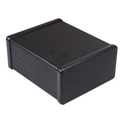 1455N1201BK Hammond Black Aluminium Instrument Enclosure 120 x 103 x 53mm