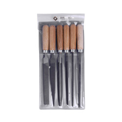 Zestaw pilników dla inżynierów Płaska, Półokrągłe, Okrągłe, Kwadratowy, Trójkątne Zestaw pilników ślusarskich dł: 170mm