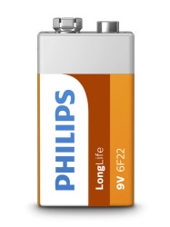 Bateria 6F22 9V Philips LongLife (folia 1szt.)