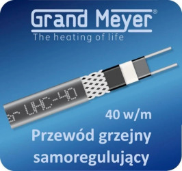 Kabel grzejny samoregulujący ekranowany GRAND MEYER UHC-40, 40W/m