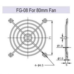 FG-08 Osłona metalowa do wentylatora 80x80mm