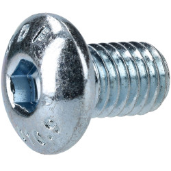 R-TECH 337341 M5 X 8 Hex Socket Button Screws Steel BZP - Pack Of 100