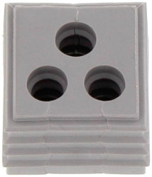 CONTA-CLIP 28769.6 Element uszczelniający KDS-DE 3X4-5 GR, (D x S x W) 20.3 x 20.3 x 17.7 mm, termoplastyczny elastomer,