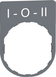 Label holder, printed with “I-0-II”, for Harmony XB4/XB5, ZBYP2186C0