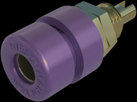 4 mm socket, screw connection, mounting Ø 8 mm, CAT O, purple, 930166709