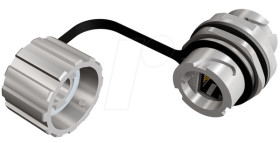 17-111274 RJ45 inline coupler, socket, metallised plastic