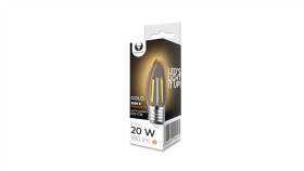 Żarówka Led Filament E27 C35 2W 230V 2200K 180Lm Cog Złota Forever Light