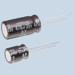 Kondensator 3.3μF 100V dc Radialny, Otwór przelotowy Nichicon roztaw: 2.5mm 6.3 (Dia.) x 11mm