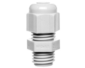 Dławnica kablowa poliamidowa M12 IP68 HELUTOP HT-M12 jasnoszara 93908
