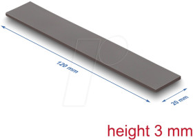 18478 Heat conducting pad, 3.0 W/mk, 120 x 20 x 3.0 mm
