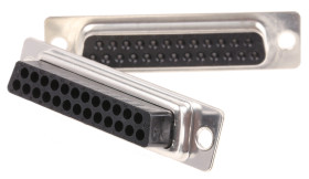 Złącze D-Sub 25-pinowe Żeński Proste Montaż na kablu