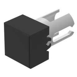 Soczewki do wskaźników, 19-951, Czarny, Kwadratowy, długość: 7.3