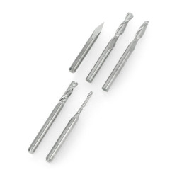 Zestaw 5 frezów do CNC - do Snapmaker 2.0