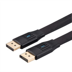VALUE Kabel DisplayPort, v1.4, płaski, DP M/M, czarny, 2 m