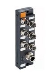 Koncentrator pasywny miniaturowy aktuator/sensor LED porty 6xM8 3pin/ złącze M12 męskie 10pin na kabel sterujący ASBSM 6/LED 3