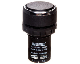 Przycisk sterowniczy monoblok, kryty, niestabilny, 1NO+1NC, czarny T0-MB102DH