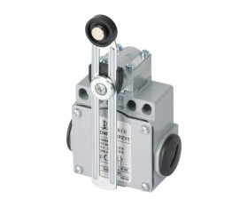 Wyłącznik krańcowy 1R 1Z migowy regulowana dźwignia z rolką z tworzywa Ø18 PDM1F51PZ11 A37-5740