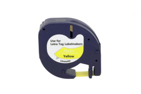 Taśma LT 59423 do drukarki DYMO 12mm 4m żółta czarny nadruk
