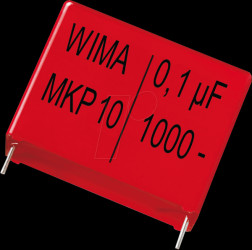 MKP1U031006D00KSSD MKP10 PP pulse capacitor, 100 nF, 10 %, 2000 VDC, RM 27.5